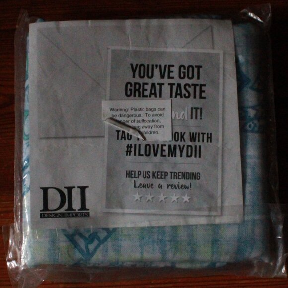 Design Imports Set of 6 Watercolor Paisley Print Outdoor Napkins - Picture 3 of 6